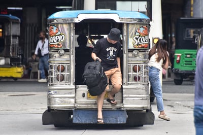 Jeepneys roaming around Manila before the nationwide transport strike
