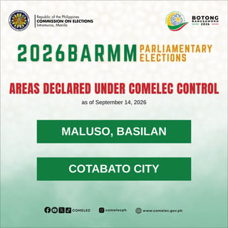 Comelec takes control of Cotabato City, Maluso