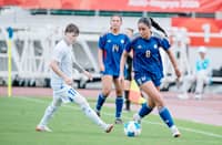 SKYE Leache (No. 8) and the Filipinas open their campaign on a high note with a 1-1 draw with Uzbekistan in the preliminaries of the women’s football event of the 20th Asian Games.