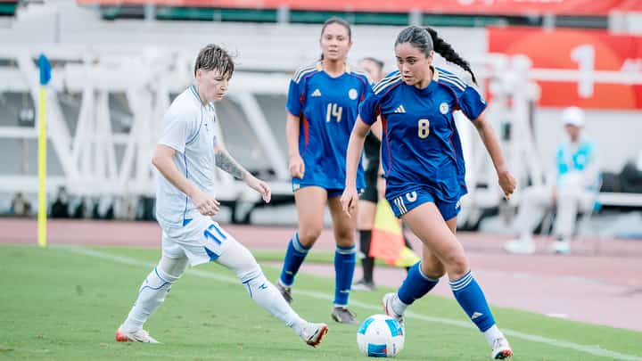 SKYE Leache (No. 8) and the Filipinas open their campaign on a high note with a 1-1 draw with Uzbekistan in the preliminaries of the women’s football event of the 20th Asian Games.