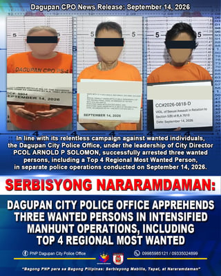 Three most wanted people nabbed in Pangasinan