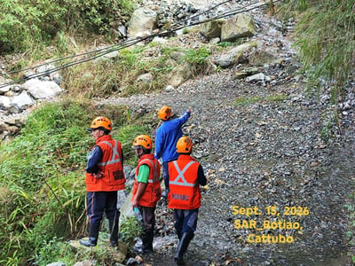 Search goes on for missing 79-year old male in Atok   