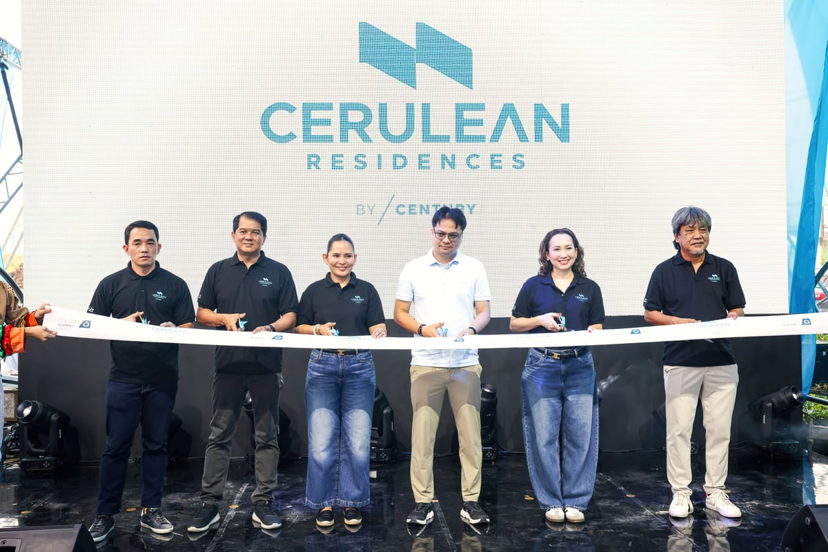 CENTURY Properties and General Trias, Cavite local government officials launch Cerulean Residences, the developer’s 25-hectare premium horizontal residential development. From left: Engr. Xerxes Delgado, CPG head of Project Development and Technical Operations Division; Arch. Bernard Artates, CPG head of Design and Innovation Group; Jennifer dela Cruz, CPG senior vice president for Corporate Growth Strategy; San Francisco, General Trias barangay chairman Ryan T. Santor; Julienne M. Cruz, CPG vice president for Corporate Communications and Marketing; and Engr. Lauro Reyes, CPG head of Construction Management.