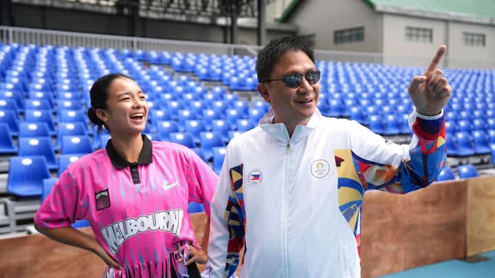 Alex Eala and PSC Chairman Pato Gregorio