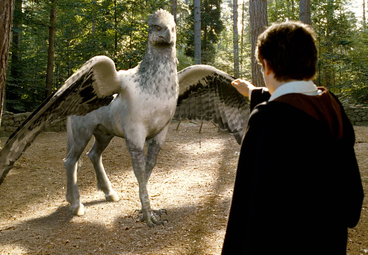 BUCKBEAK and Harry Potter in ‘Prisoner of Azkaban.