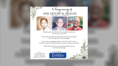 In loving memory of Jose Arturo M. Malvar