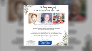 In loving memory of Jose Arturo M. Malvar