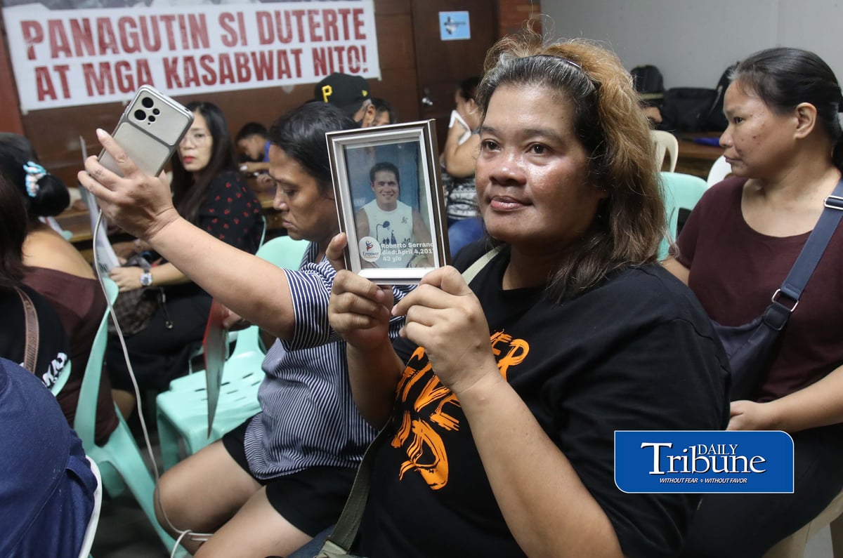 (September 16 2026) Families of the drug war victims and rights violations under the Duterte regime, lawyers, church people, and rights advocates hold a group watch on the ICC third status conference in the case of former President Rodrigo Duterte before the International Criminal Court (ICC), held at National Council of Churches in the Philippines 879 EDSA, Quezon City, on Wednesday September 16 2026. Photo/Analy Labor