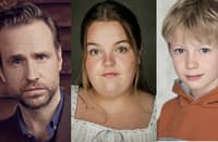 Rafe Spall, Molly Hewitt-Richards and Jasper Ambrose.