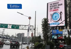 Campaign billboard against pax silica