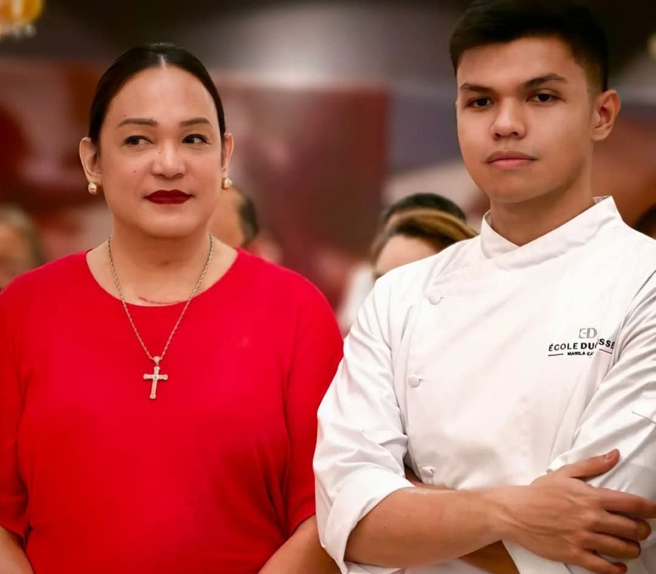 JAN Urbina with chef Denis Canoy.