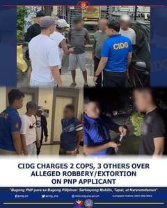 Two cops, three others arrested for extorting PNP applicant