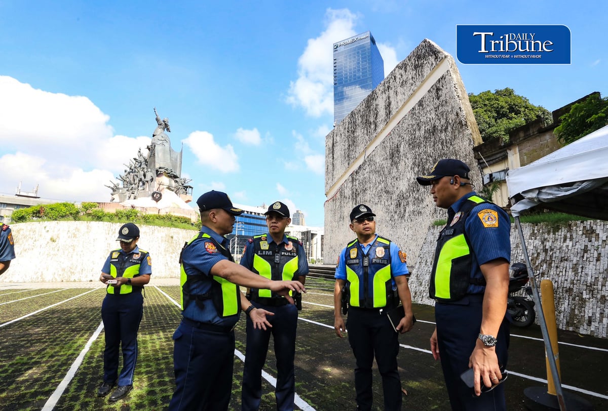 (September 18 2026) Newly appointed Quezon City Police District QCPD District Director PBGen. Christopher F. Olazo conduct an inspection at the EDSA People Power Monument on Friday, September 18, 2026, ahead of the observance of 54th anniversary of the declaration of Martial Law, to ensure public safety during the public activities. Photo/Analy Labor