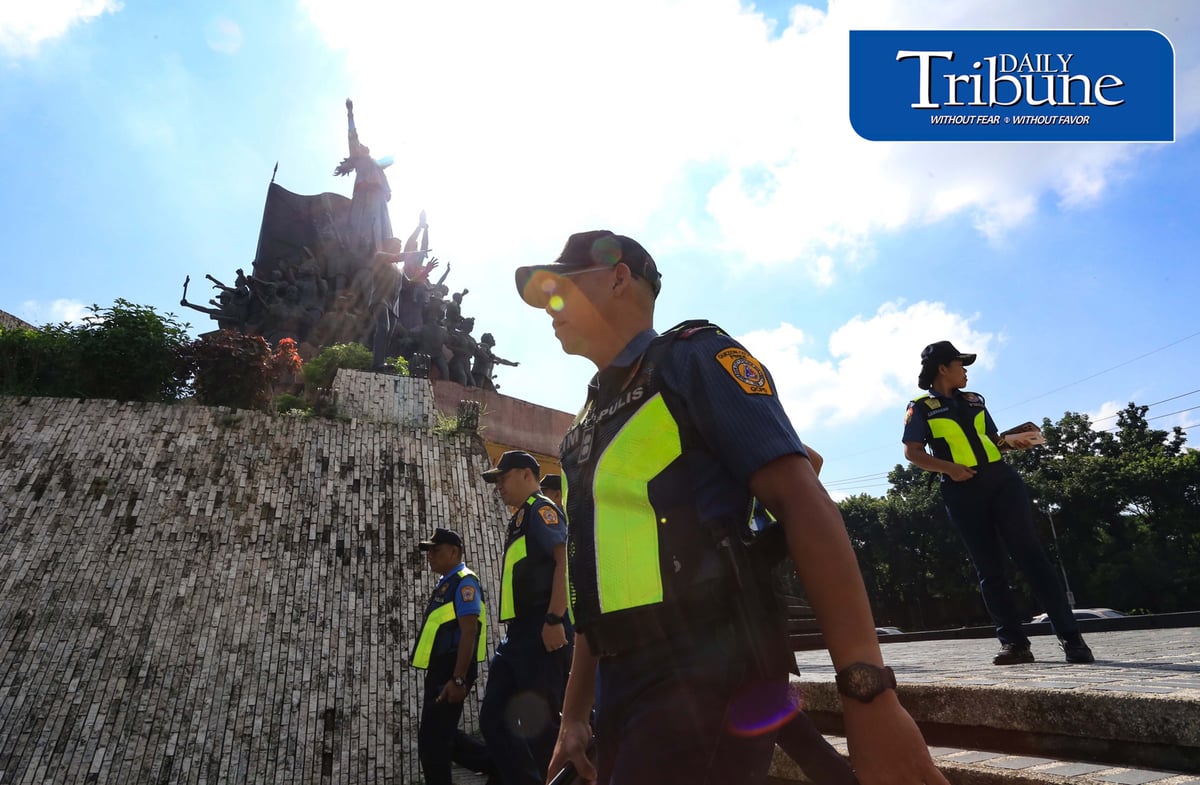 (September 18 2026) Newly appointed Quezon City Police District QCPD District Director PBGen. Christopher F. Olazo conduct an inspection at the EDSA People Power Monument on Friday, September 18, 2026, ahead of the observance of 54th anniversary of the declaration of Martial Law, to ensure public safety during the public activities. Photo/Analy Labor