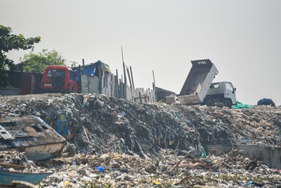 Trash in Baseco Beach ahead of Coastal Clean up