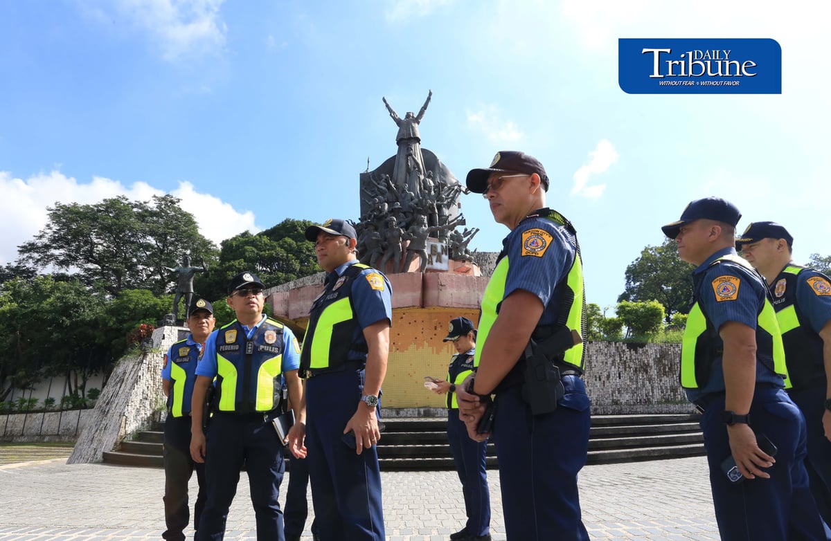 (September 18 2026) Newly appointed Quezon City Police District QCPD District Director PBGen. Christopher F. Olazo conduct an inspection at the EDSA People Power Monument on Friday, September 18, 2026, ahead of the observance of 54th anniversary of the declaration of Martial Law, to ensure public safety during the public activities. Photo/Analy Labor