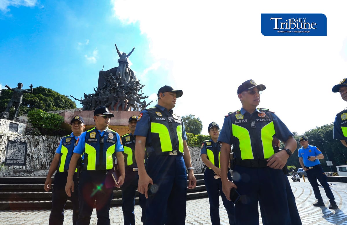 (September 18 2026) Newly appointed Quezon City Police District QCPD District Director PBGen. Christopher F. Olazo conduct an inspection at the EDSA People Power Monument on Friday, September 18, 2026, ahead of the observance of 54th anniversary of the declaration of Martial Law, to ensure public safety during the public activities. Photo/Analy Labor