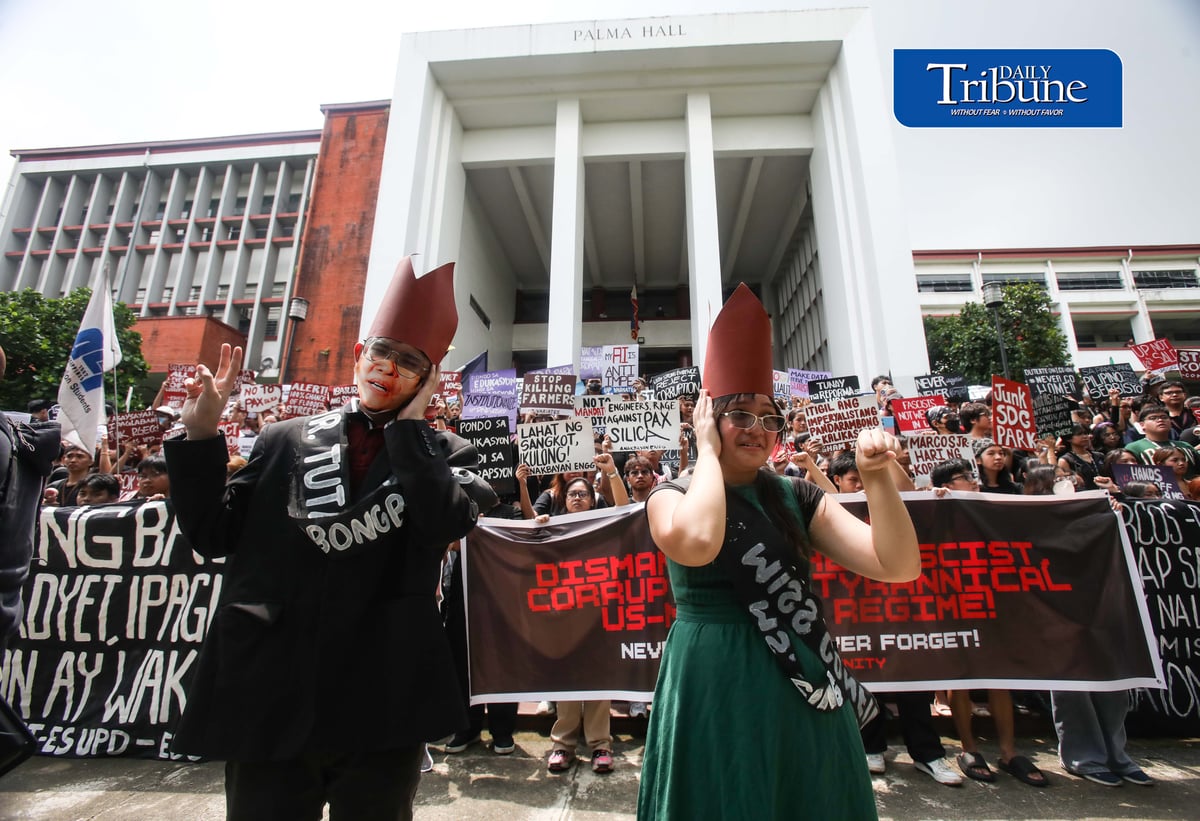 (September 18 2026) Thousand of students from the University of the Philippines-Diliman participate the Black Friday protest against corruption, and impunity, while calling for a higher education budget on Friday, September 18, 2026. The protest is part of preparations for the observance of the 54th anniversary of the declaration of Martial Law. Photo/Analy Labor
