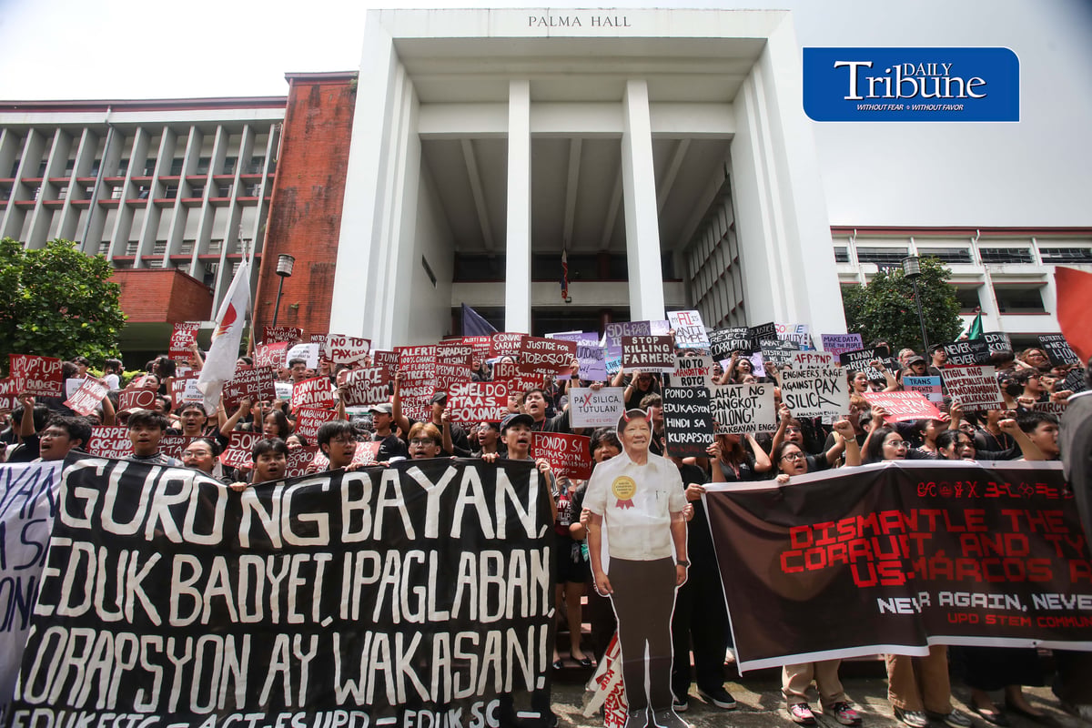(September 18 2026) Thousand of students from the University of the Philippines-Diliman participate the Black Friday protest against corruption, and impunity, while calling for a higher education budget on Friday, September 18, 2026. The protest is part of preparations for the observance of the 54th anniversary of the declaration of Martial Law. Photo/Analy Labor