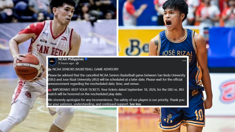 NCAA stops San Beda-JRU game