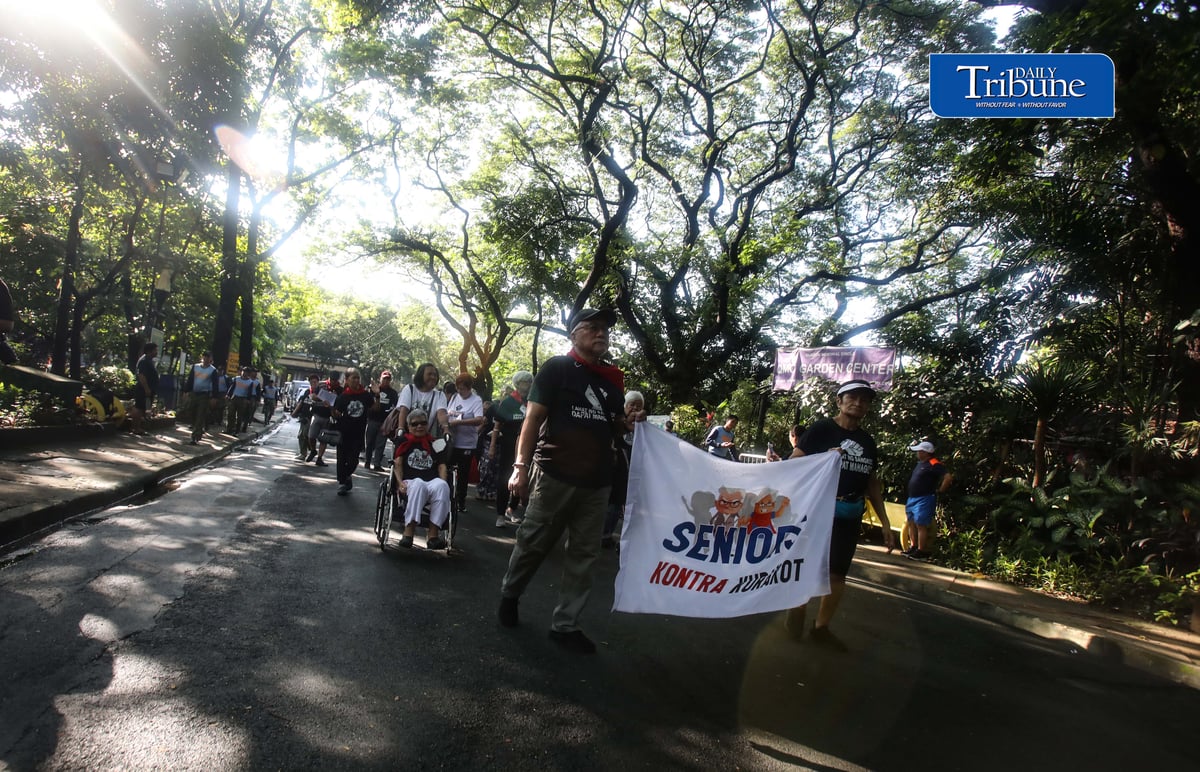 (September 19 2026) Seniors Kontra Kurakot (SKK)  hold their 6th Walk Against Corruption on Saturday September 19, 2026  at Quezon Memorial Circle, the group  Calling to Allocate Budget for Social Services, Increase Social Pension, and increase the monthly social pension for senior citizens,  They are also against allocating funds for confidential funds. Photo/Analy Labor