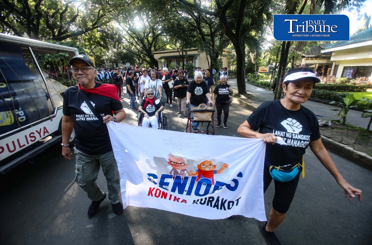 (September 19 2026) Seniors Kontra Kurakot (SKK)  hold their 6th Walk Against Corruption on Saturday September 19, 2026  at Quezon Memorial Circle, the group  Calling to Allocate Budget for Social Services, Increase Social Pension, and increase the monthly social pension for senior citizens,  They are also against allocating funds for confidential funds. Photo/Analy Labor