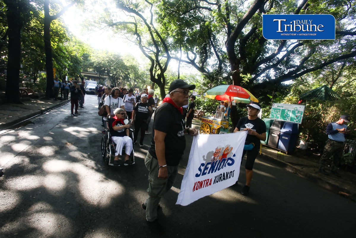 (September 19 2026) Seniors Kontra Kurakot (SKK)  hold their 6th Walk Against Corruption on Saturday September 19, 2026  at Quezon Memorial Circle, the group  Calling to Allocate Budget for Social Services, Increase Social Pension, and increase the monthly social pension for senior citizens,  They are also against allocating funds for confidential funds. Photo/Analy Labor