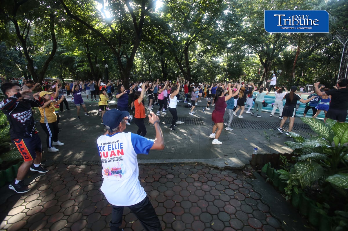 (September 19 2026) Park goers take advantage of the fair weather to join the free Zumba at Quezon City circle on Saturday morning September 19 2026. In the year 2026, health remains the top personal concern for Filipinos, driven by a surge in lifestyle diseases and infectious outbreaks. Photo/Analy Labor