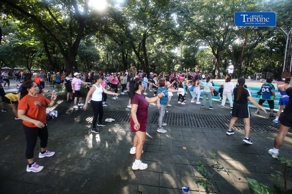 (September 19 2026) Park goers take advantage of the fair weather to join the free Zumba at Quezon City circle on Saturday morning September 19 2026. In the year 2026, health remains the top personal concern for Filipinos, driven by a surge in lifestyle diseases and infectious outbreaks. Photo/Analy Labor