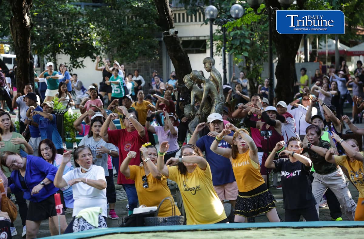 (September 19 2026) Park goers take advantage of the fair weather to join the free Zumba at Quezon City circle on Saturday morning September 19 2026. In the year 2026, health remains the top personal concern for Filipinos, driven by a surge in lifestyle diseases and infectious outbreaks. Photo/Analy Labor