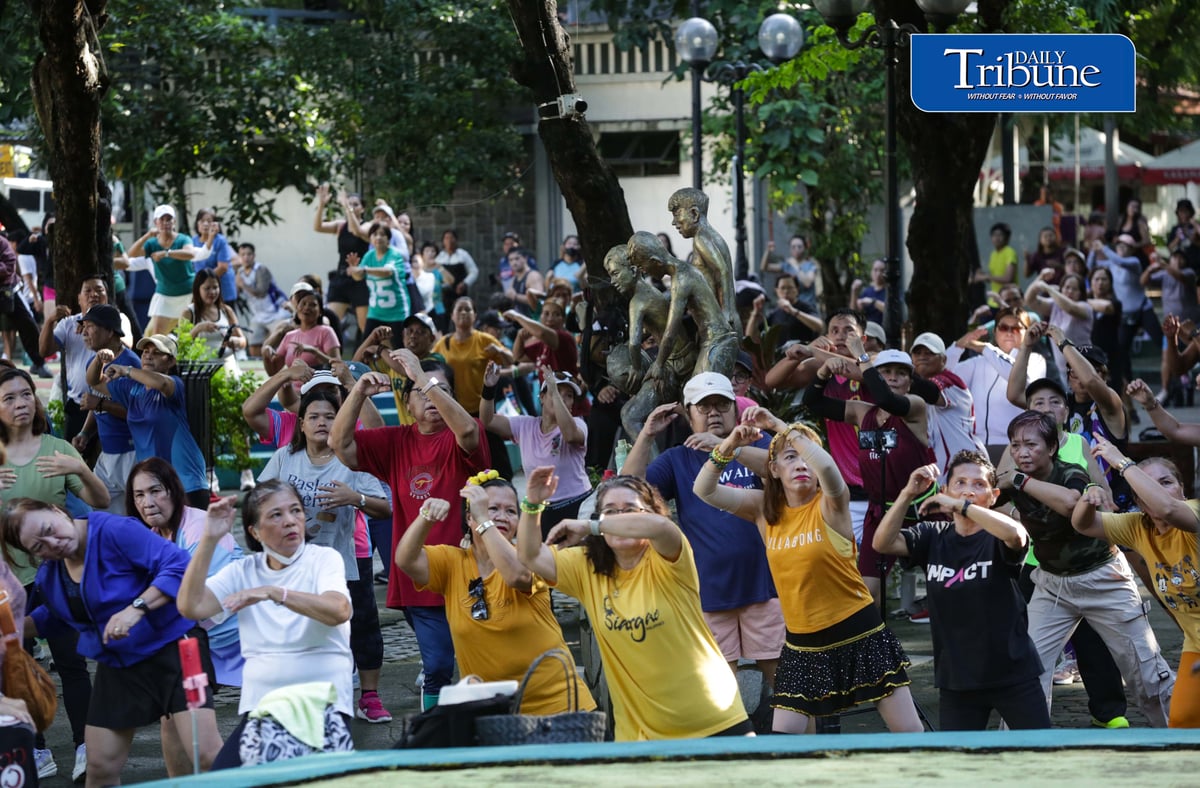 (September 19 2026) Park goers take advantage of the fair weather to join the free Zumba at Quezon City circle on Saturday morning September 19 2026. In the year 2026, health remains the top personal concern for Filipinos, driven by a surge in lifestyle diseases and infectious outbreaks. Photo/Analy Labor