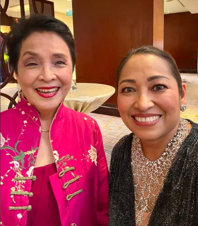 HEAD of the Miriam College 100 Centennial Alumni Activities Nina Alentajan-Santiago with former Tourism Secretary Narzalina Lim.