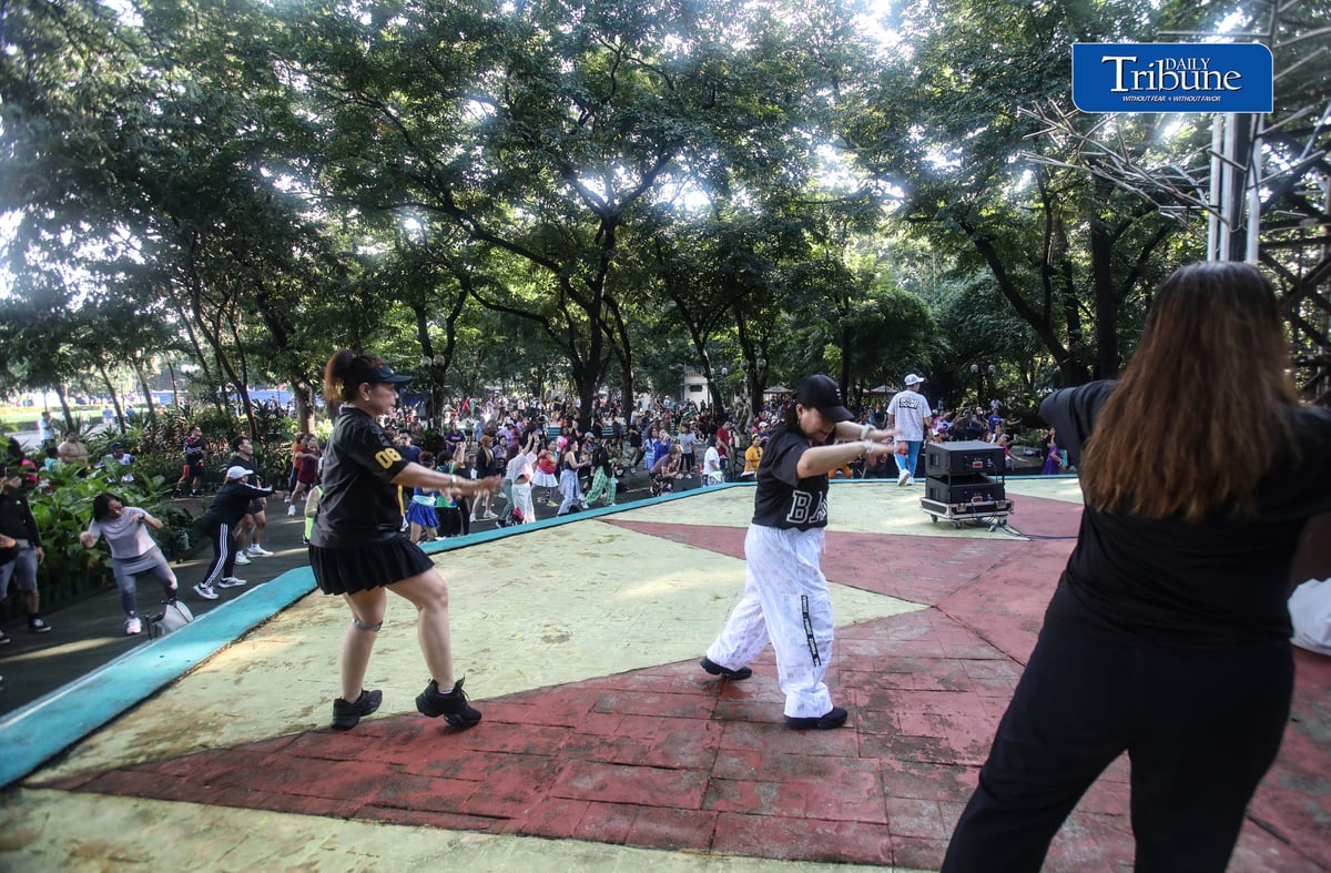 (September 19 2026) Park goers take advantage of the fair weather to join the free Zumba at Quezon City circle on Saturday morning September 19 2026. In the year 2026, health remains the top personal concern for Filipinos, driven by a surge in lifestyle diseases and infectious outbreaks. Photo/Analy Labor