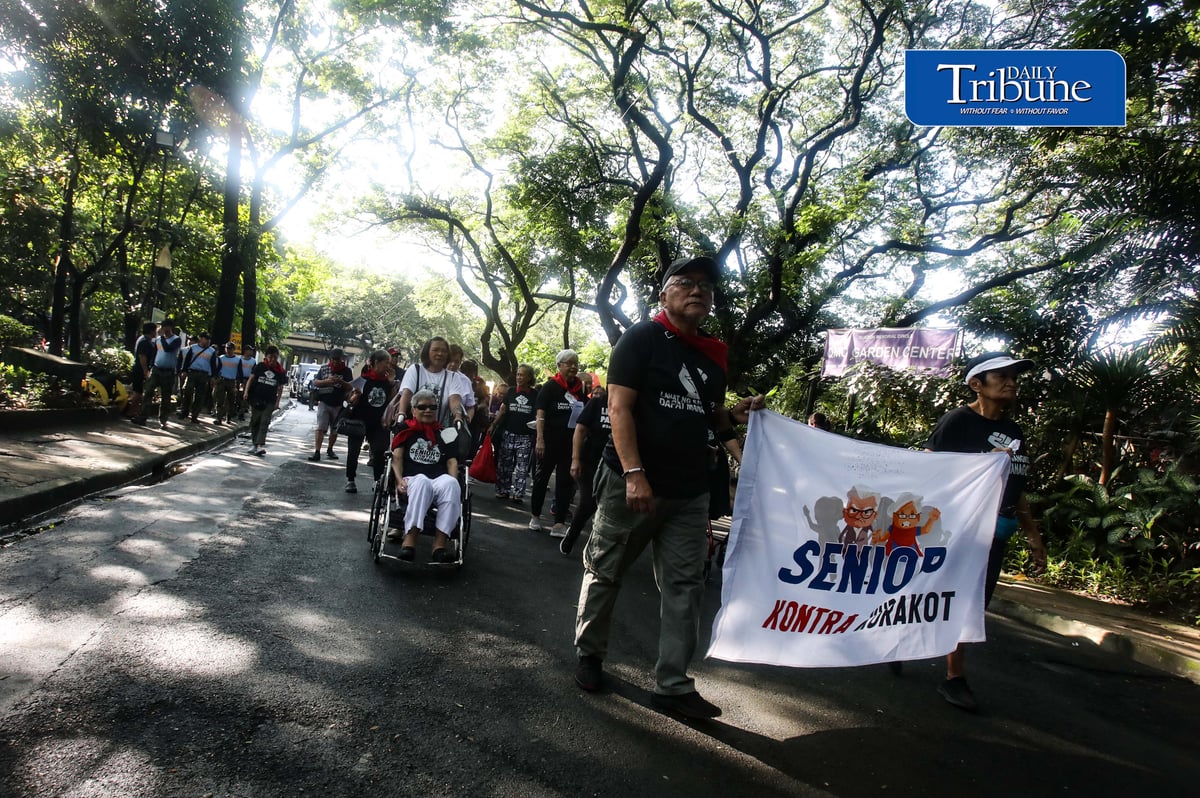 (September 19 2026) Seniors Kontra Kurakot (SKK)  hold their 6th Walk Against Corruption on Saturday September 19, 2026  at Quezon Memorial Circle, the group  Calling to Allocate Budget for Social Services, Increase Social Pension, and increase the monthly social pension for senior citizens,  They are also against allocating funds for confidential funds. Photo/Analy Labor