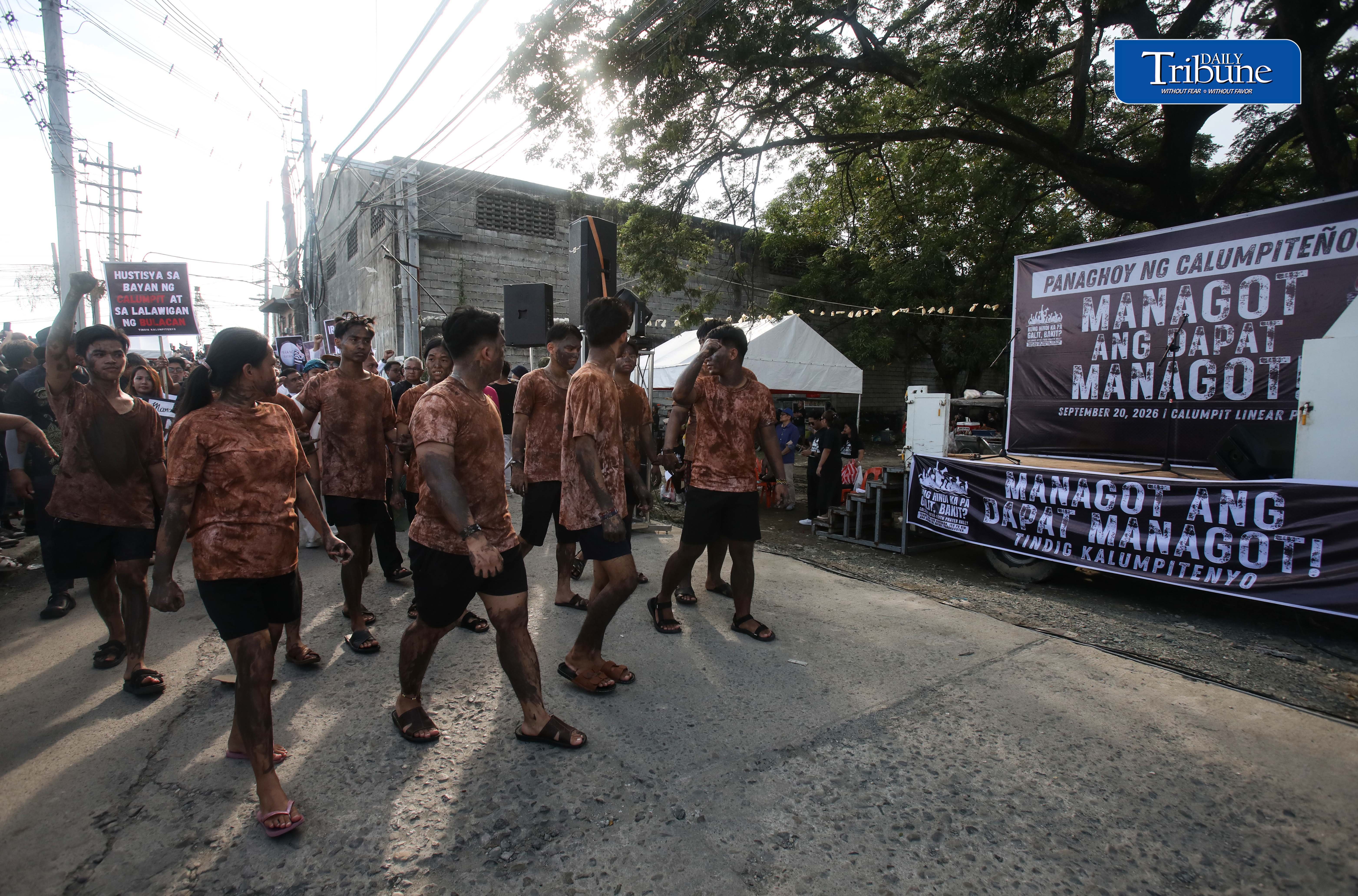 March with crocodile caricature calumpit rally