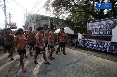 March with crocodile caricature calumpit rally