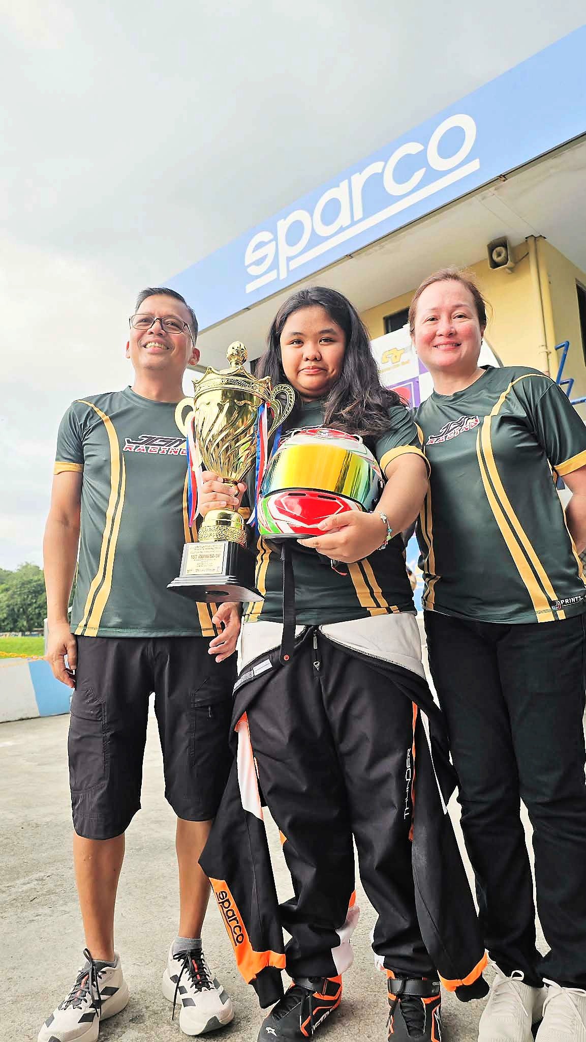 FOR a family: Discipline — and a team that believes in you — helps keep you on track. Zaf with Dad Atty. Alex Avisado Jr. and mom Christy Avisado.
