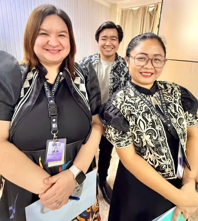 OIC deputy executive director for Management Services Atty. Ma. Sophia Isabella P. De Castro, executive assistant of the Office of the Chairperson Jan David S. Salvador, head.