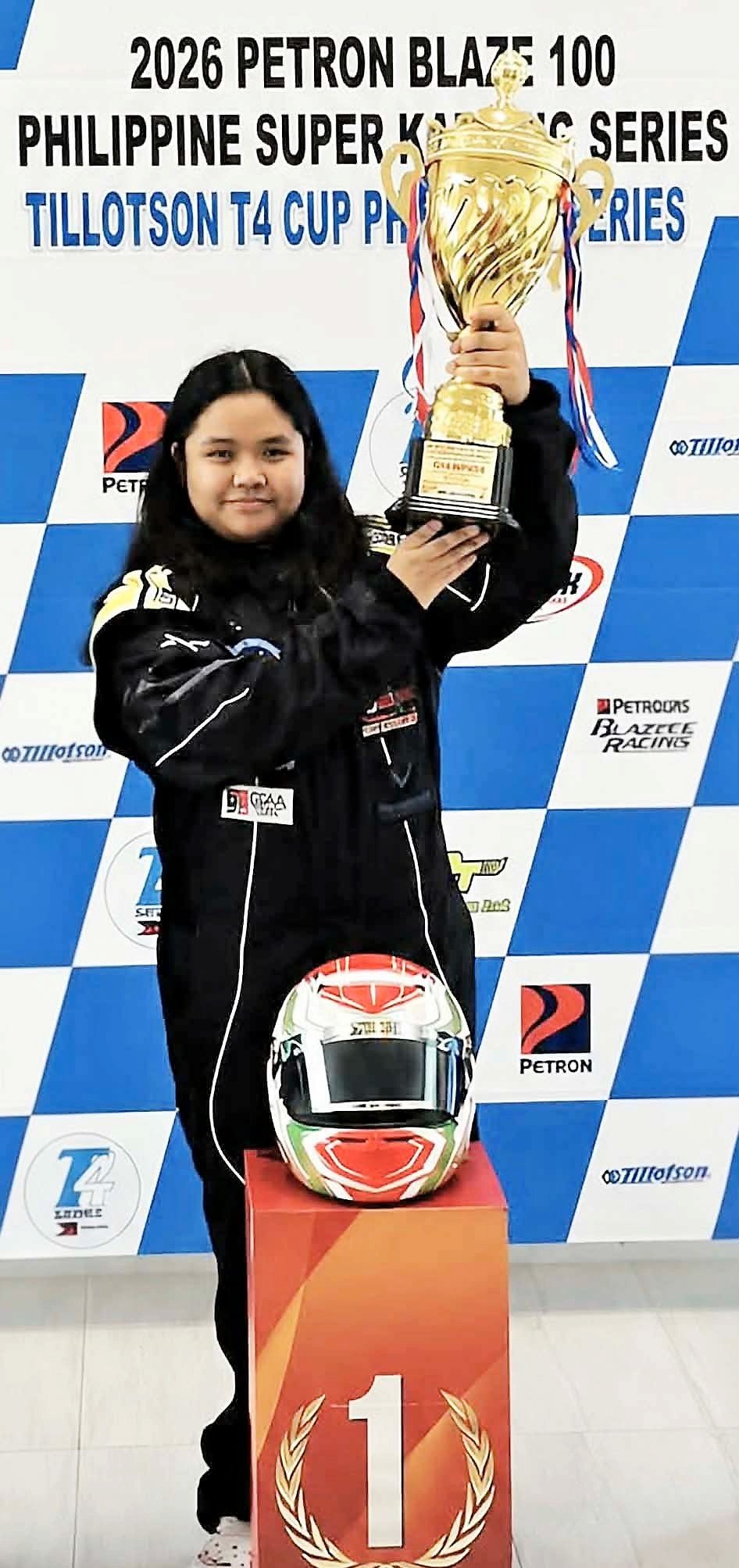 ZAF won the 2026 Petron Blaze 100 Philippine Super Karting Series Ladies Division, emerging as champion while finishing P7 overall out of 15 drivers in the regular, mixed Senior Class category.