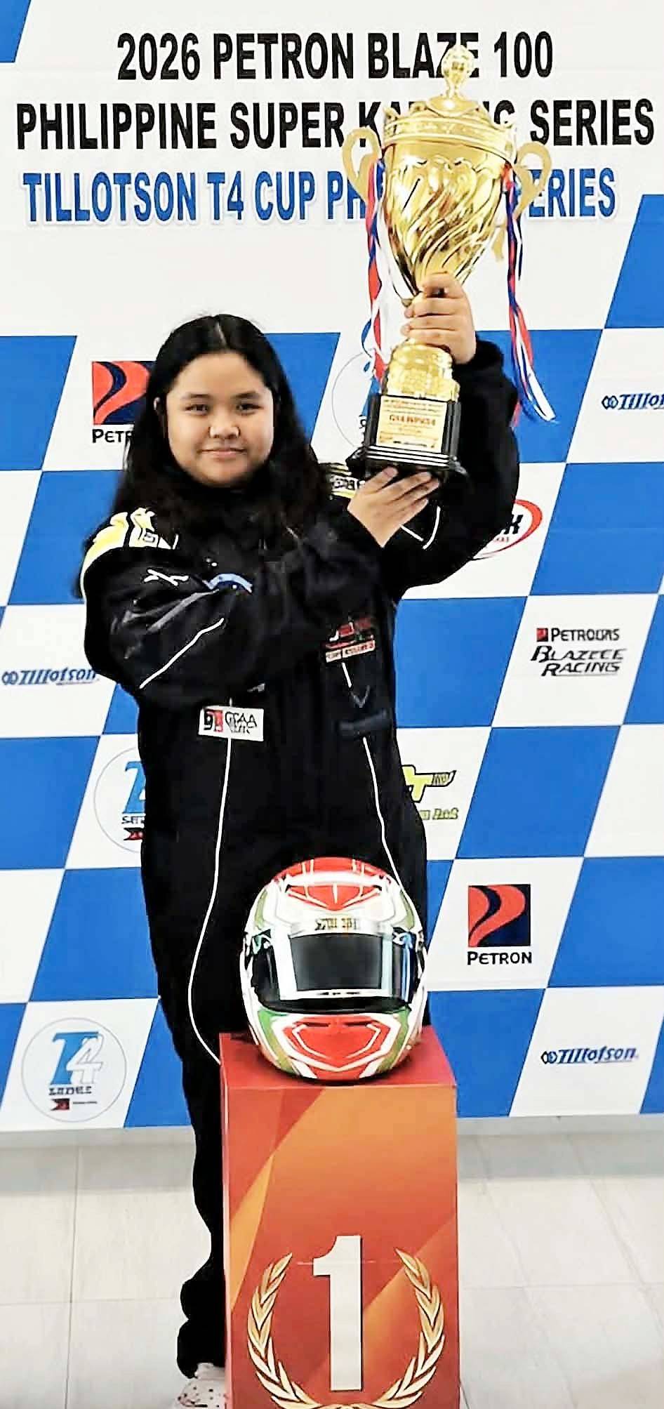 ZAF won the 2026 Petron Blaze 100 Philippine Super Karting Series Ladies Division, emerging as champion while finishing P7 overall out of 15 drivers in the regular, mixed Senior Class category.