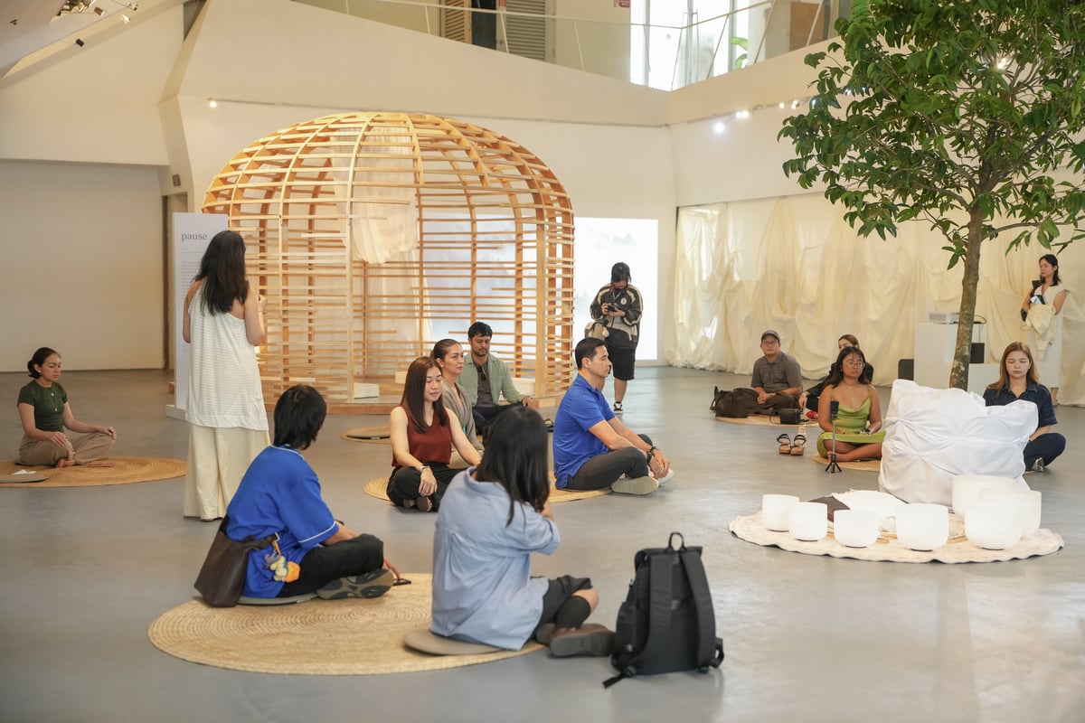 A MEDITATION session.