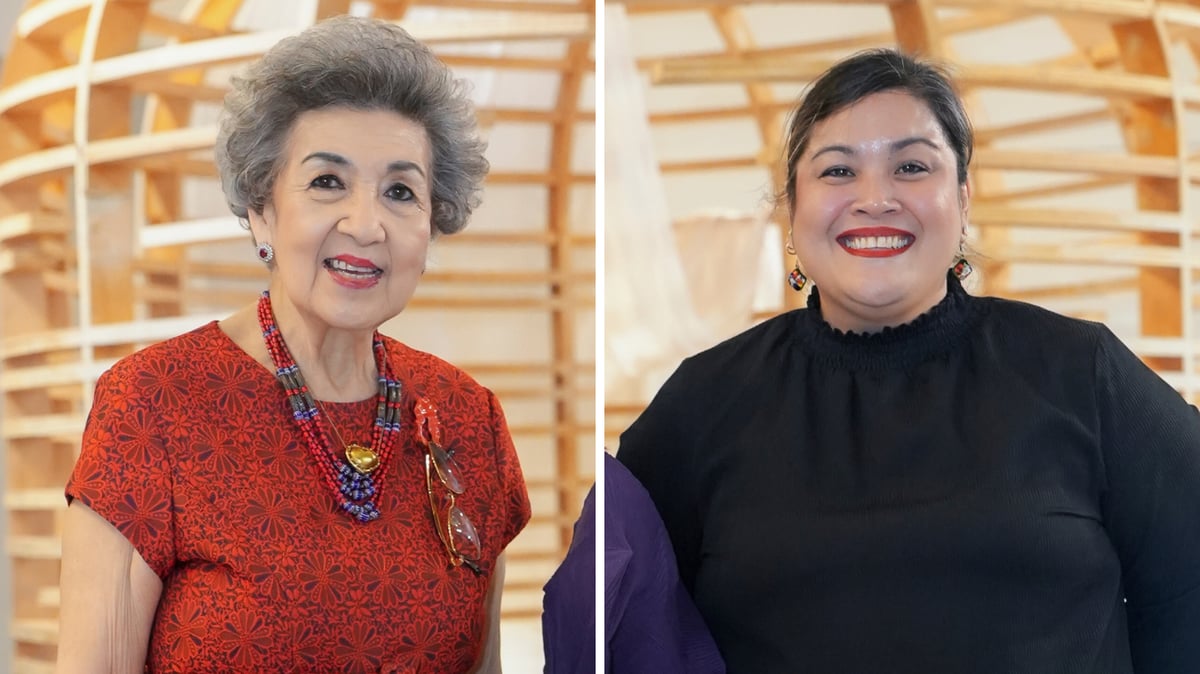 MARITESS Pineda and SACP Dean Ma. Magdalena de Leon.