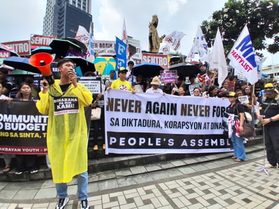 Groups rally for accountability on eve of Martial Law anniversary