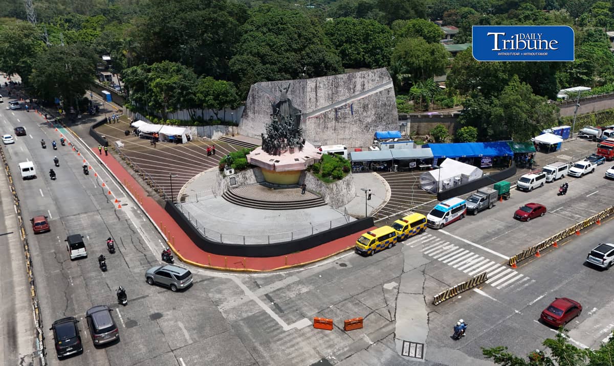(September 21 2026) Situation along EDSA PEOPLE power Monument on September 21, 2026, the Philippines marks the 54th anniversary of the declaration of Martial Law, According to the PNP More than 17,000 police personnel are deployed nationwide to maintain peace and order during the commemoration. Photo/Analy Labor