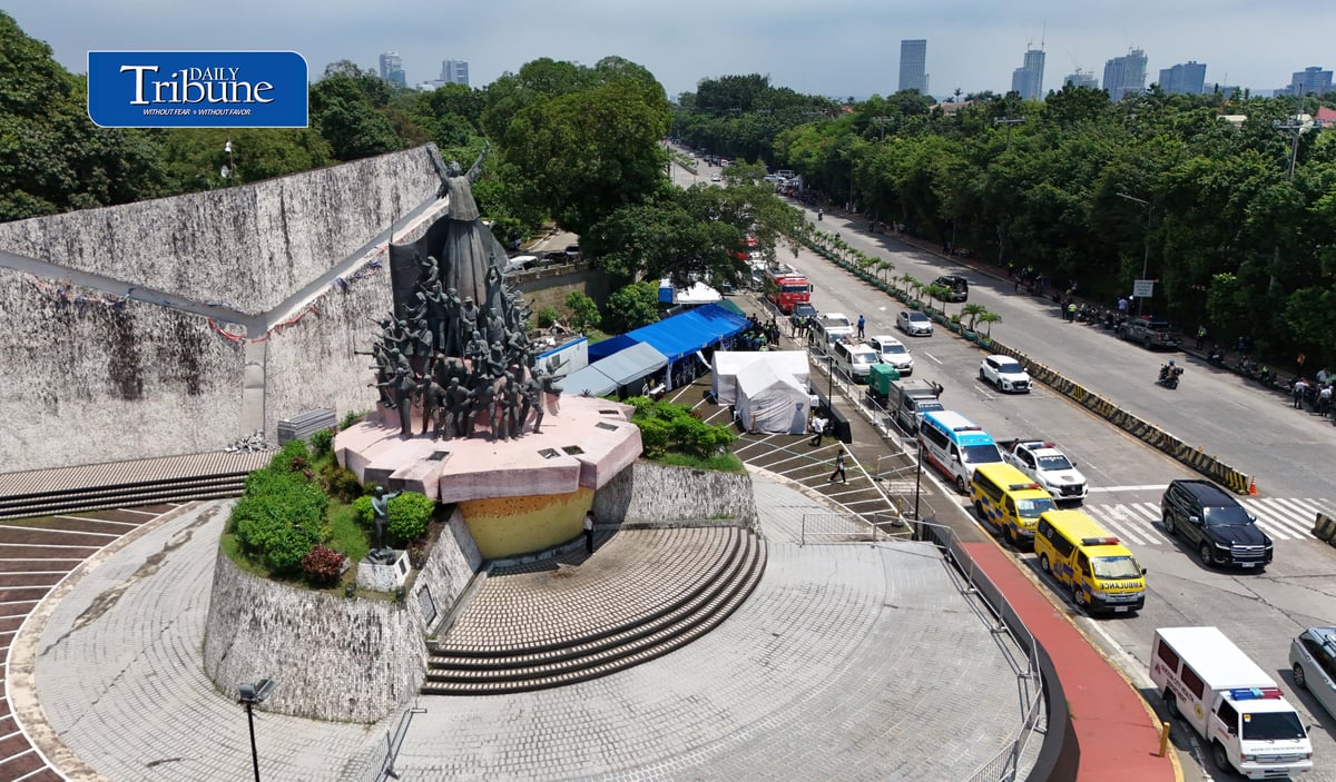 (September 21 2026) Situation along EDSA PEOPLE power Monument on September 21, 2026, the Philippines marks the 54th anniversary of the declaration of Martial Law, According to the PNP More than 17,000 police personnel are deployed nationwide to maintain peace and order during the commemoration. Photo/Analy Labor