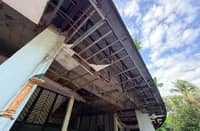 Damage on the Jesse M. Robredo Coliseum