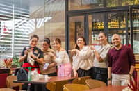 TEAM at a TGI Fridays branch in the Philippines participating in an animal welfare and community cat care initiative.