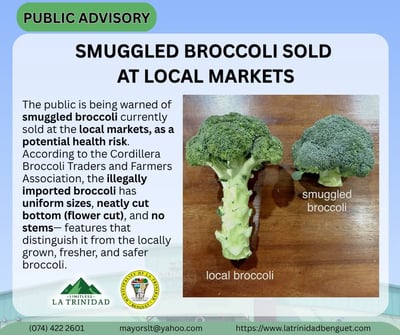 La Trinidad raises alarm over suspected smuggled broccoli