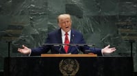 Trump touts deals, defends Iran war