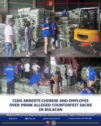 Chinese businessman, Filipina nabbed over P800-K fake rice sacks